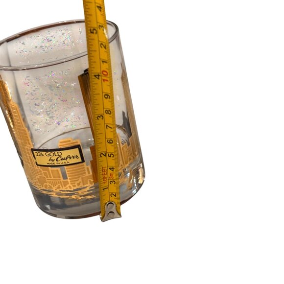 4 VTG MCM 22K Gold Marshall Fields by Culver Skyline Barware Cocktail Glasses - Picture 6 of 8